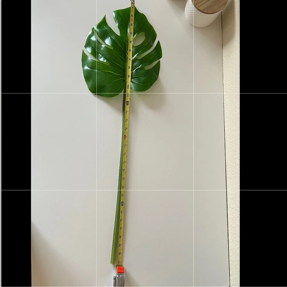 NEW 🌿 Monstera Leaves 1 Pair of REALISTIC Extra Large Faux leaves 31”x 11”
